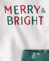 Baby Organic Cotton Merry & Bright 2-Piece Bodysuit Set