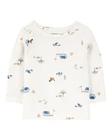 Baby 2-Piece Long-Sleeve Tee & Thermal Coverall Set