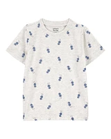 Toddler Race Car Print Knit Short-Sleeve Tee