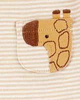 Baby 5-Pack Animals Short-Sleeve Cotton Bodysuits