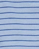 Toddler 2-Piece Striped Henley Outfit Set - Blue