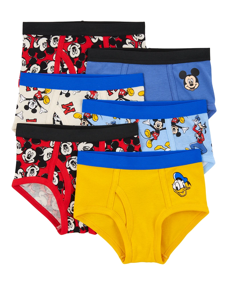 Toddler 6-Pack Mickey Mouse Cotton Briefs Underwear