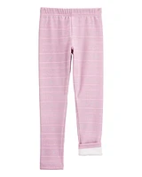 Kid Striped Cozy Fleece Leggings