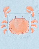 Baby 2-Piece  Crab Short Set - Blue/Orange