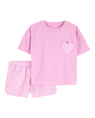 Kid 2-Piece Heart Loose Fit Pyjamas