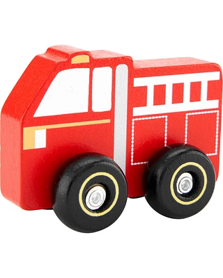 Toddler Wooden Firetruck Push Car