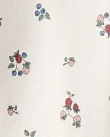Toddler Girl Organic Cotton French Terry Sweatshirt Berry Blossom Print