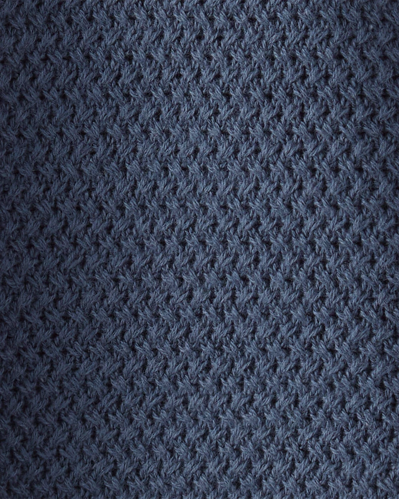 Baby Organic Cotton Crotchet Knit Polo
