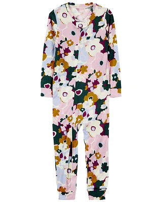 Toddler 1-Piece PurelySoft Floral Print Pyjamas