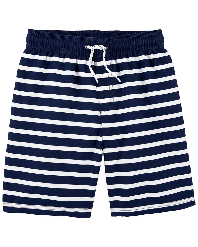 Striped Swim Trunks