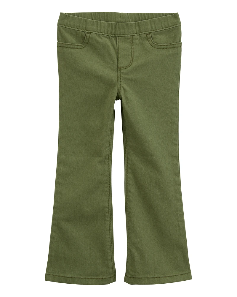 Toddler Flare Pull-On Twill Pants