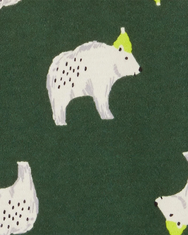 Polar Bear 2-Way Zip Cotton Sleeper Pyjamas