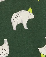 Polar Bear 2-Way Zip Cotton Sleeper Pyjamas