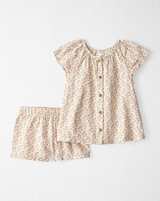 Toddler 2-Piece Organic Cotton Flutter Sleeves Set