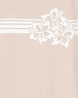 Kid Floral Short-Sleeve Graphic Tee - Khaki