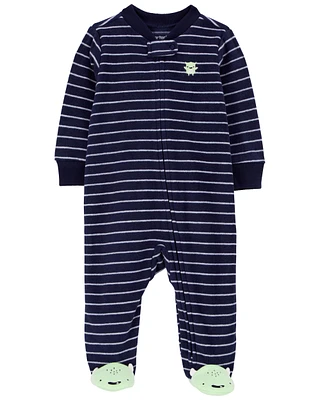 Baby Monster Fleece Zip-Up Footie Sleeper Pyjamas