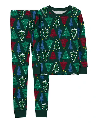 Kid 2-Piece Christmas Tree 100% Snug Fit Cotton Pyjamas