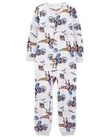 1-Piece Space Dinosaur Fleece Footless Pyjamas