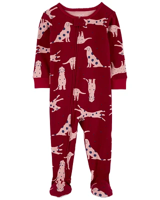 1-Piece Dog 100% Snug Fit Cotton Footie Pyjamas