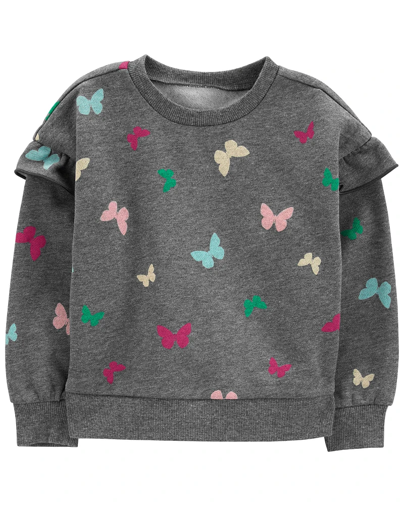 Butterfly Fleece Sweatshirt