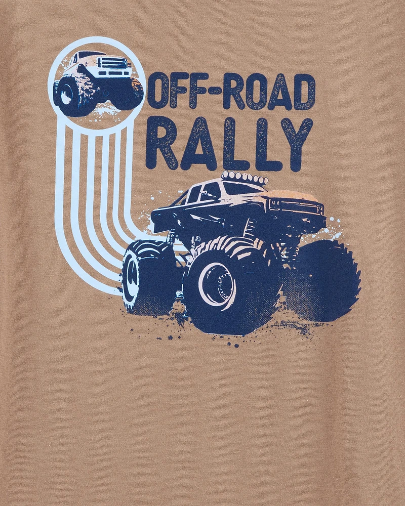 Kid Off-Road Rally Short-Sleeve Graphic Tee - Brown