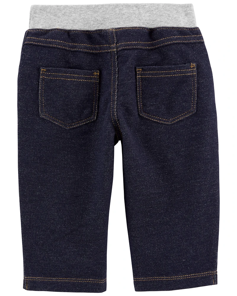 Pull-On Denim Pants