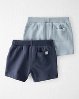 Baby Organic Cotton Waffle Knit Shorts