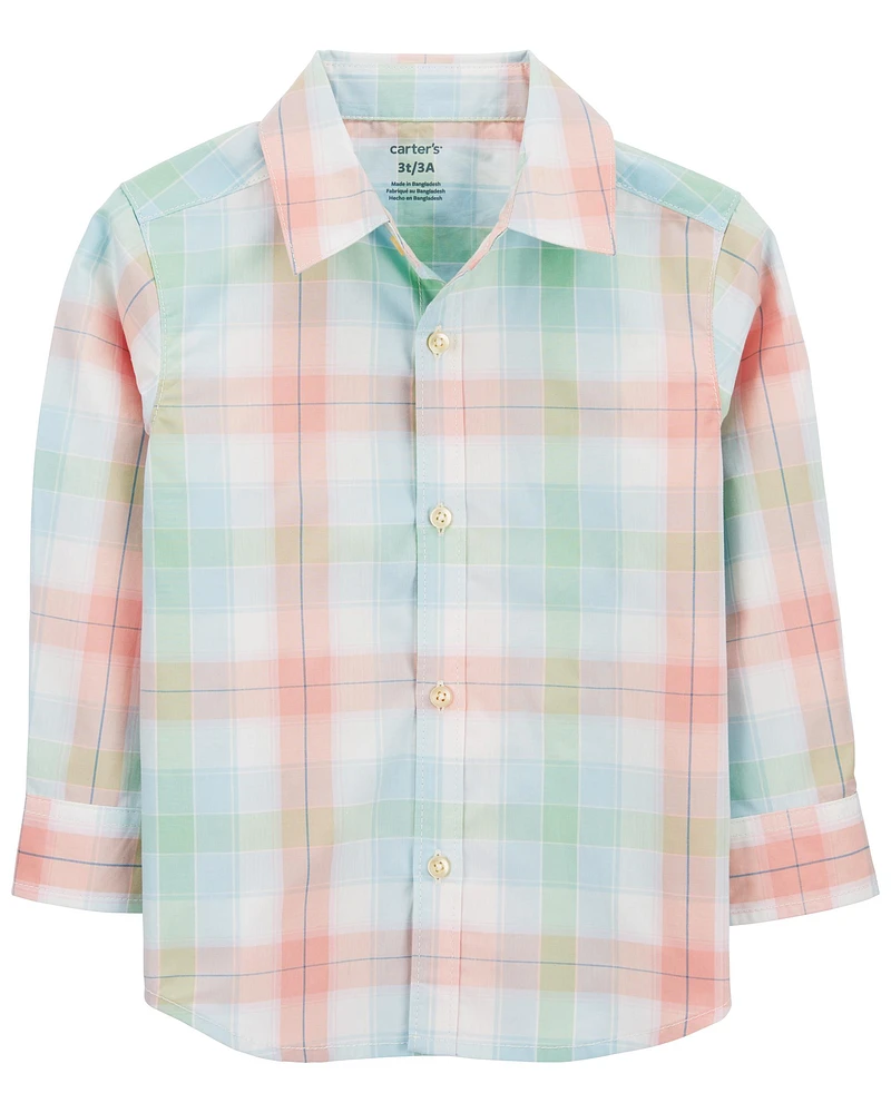 Toddler Plaid Button-Down Shirt