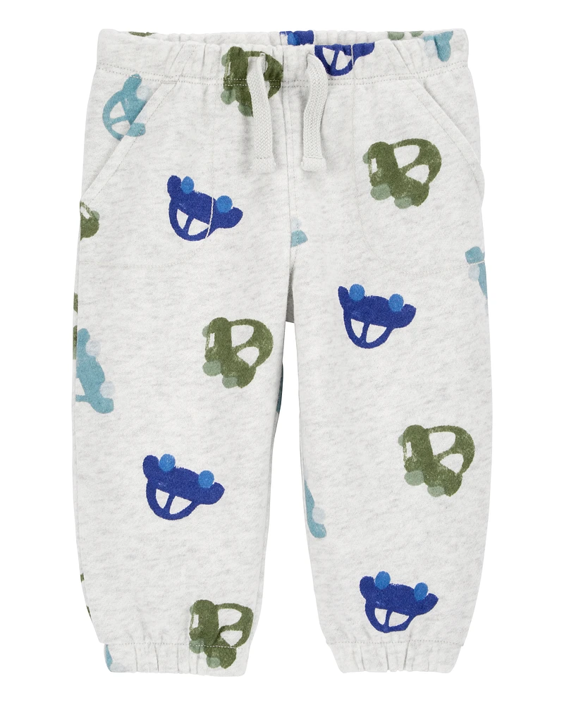 Baby Car Print Pull-On Fleece Pants