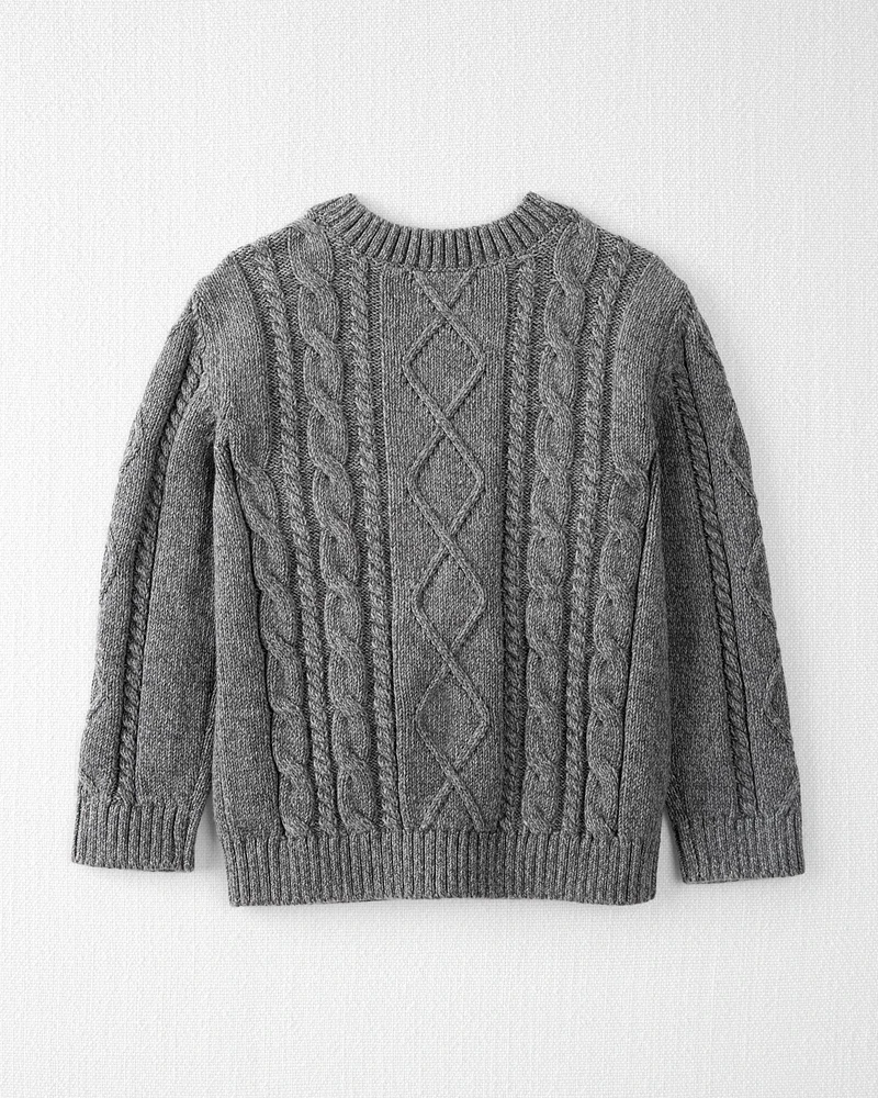 Toddler Organic Cotton Cable Knit Sweater