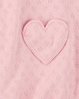 Baby Heart Pockets Cotton Romper