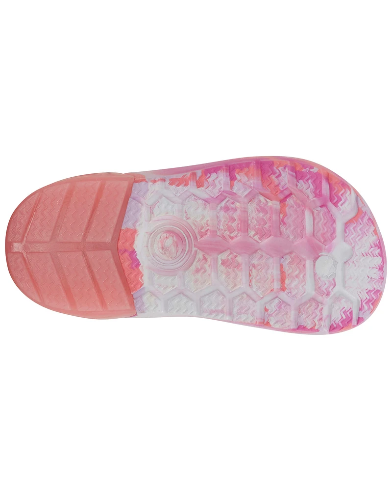 Toddler Tie-Dye Light-Up Rubber Clogs