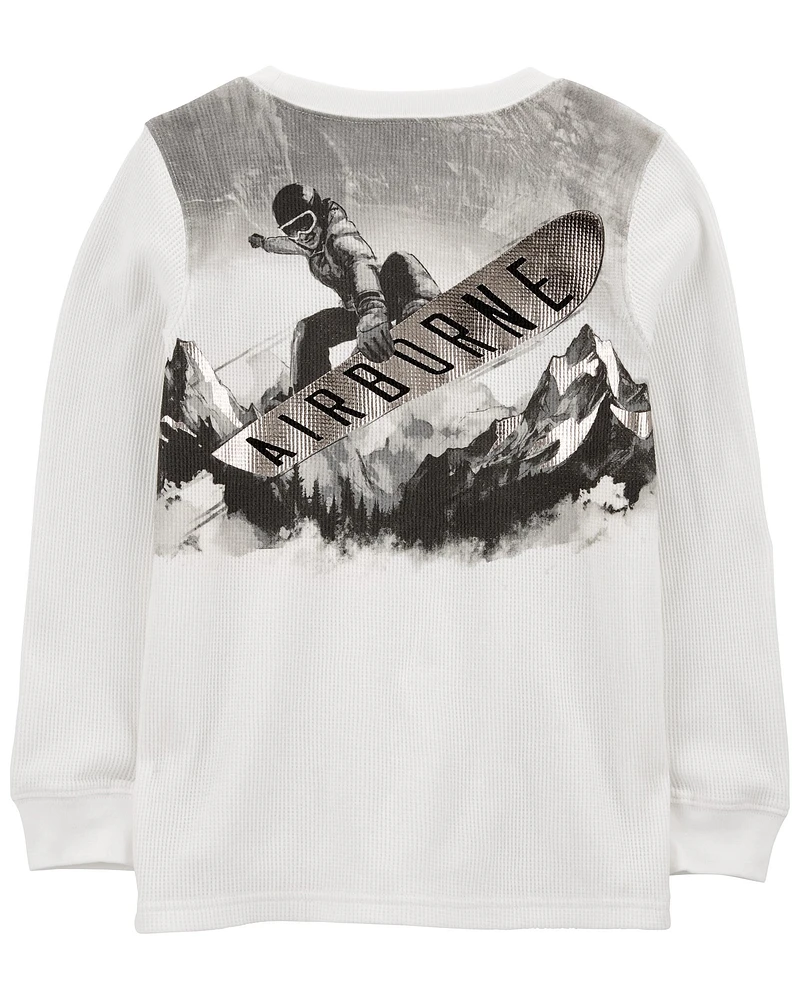 Kid Snowboard Thermal Graphic Tee