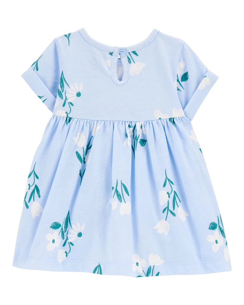 Baby 2-Piece Floral Dress & Romper Set