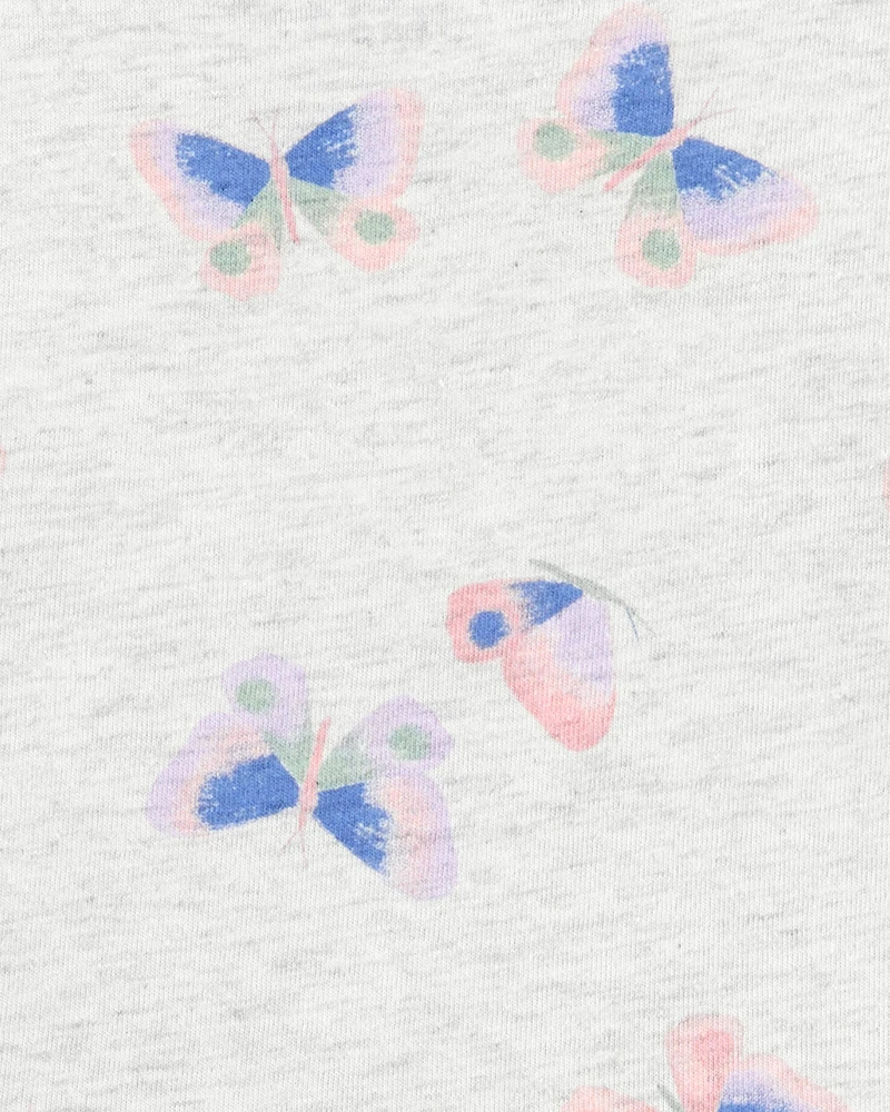 Toddler Butterfly Print Short-Sleeve Dress