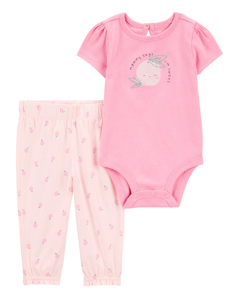 Baby 2-Piece Mommy Bodysuit Pant Set