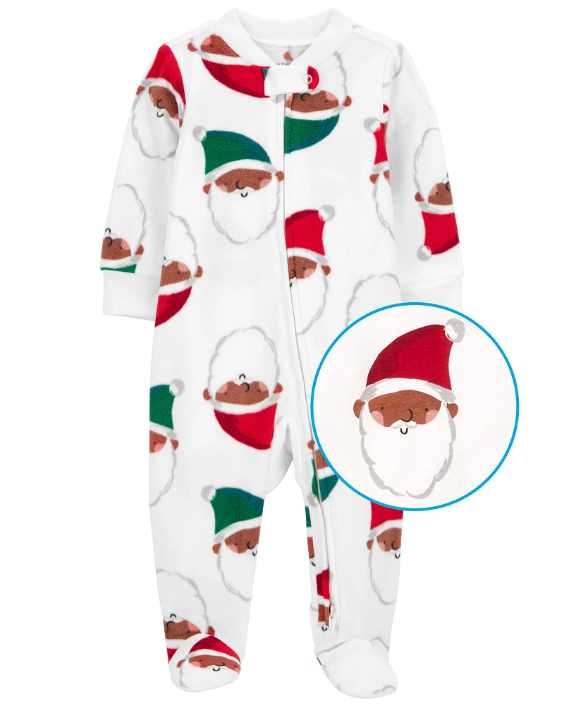 Baby Christmas Cookies Zip-Up Fleece Sleep & Play Pajamas