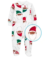 Baby Christmas Cookies Zip-Up Fleece Sleep & Play Pajamas