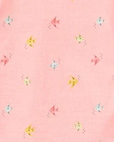 Toddler 4-Piece Pineapple & Fish Print 100% Snug Fit Cotton Pyjamas
