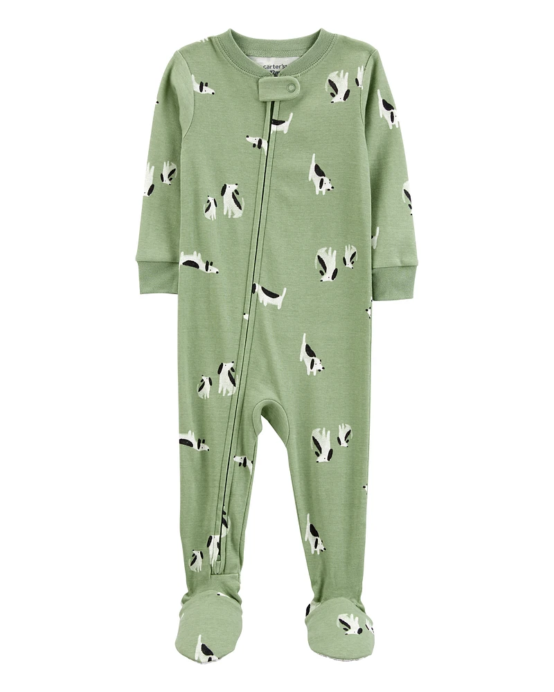 Baby 1-Piece Dog 100% Snug Fit Cotton Footie Pyjamas