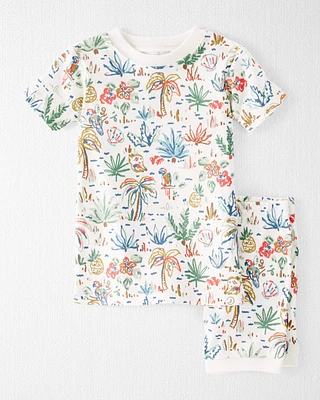 Baby Organic Cotton Pyjamas Set Tropical Print