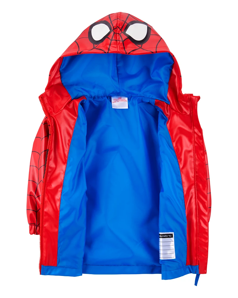 Toddler Spider-Man Rain Jacket - Red