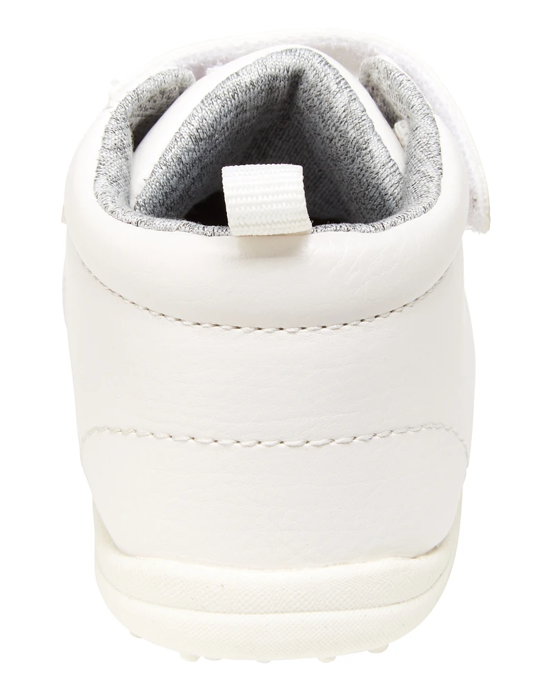 Every Step® First Walker High Top Sneaker - White