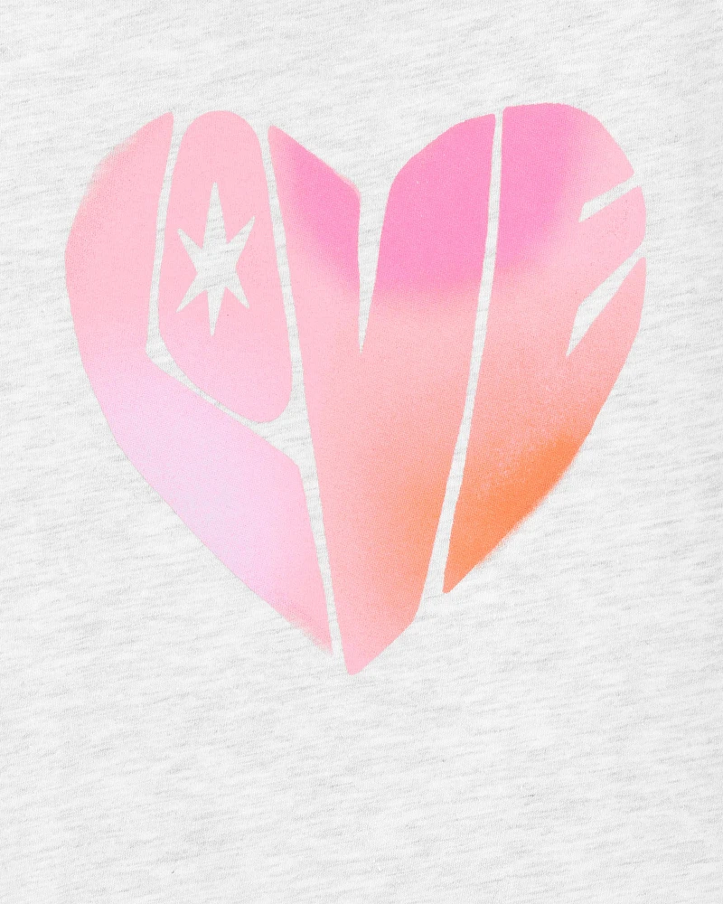 Kid Love Short-Sleeve Graphic Tee - Grey