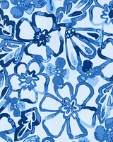 Toddler Girl 1-Piece Floral Swimsuit - Blue