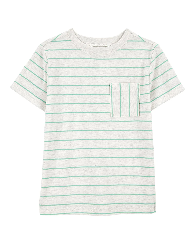 Kid Striped Denim Short-Sleeve Tee