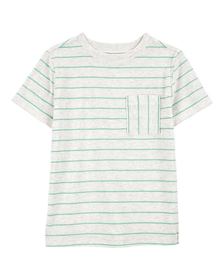 Kid Striped Denim Short-Sleeve Tee