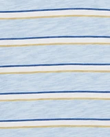 Kid Striped Knit Short-Sleeve Henley