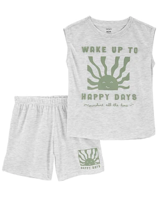 Toddler 2-Piece Happy Day Loose Fit Pyjama Set