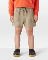 Toddler Pull-On Twill Shorts - Khaki